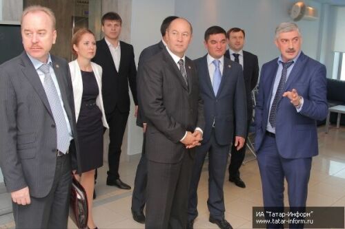 Визит в ИА «Татар-информ» Асгата Сафарова